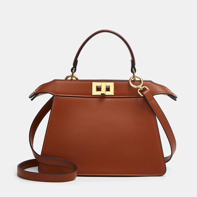 Women's Korean Fashionable Simple Solid Color Kelly Bags