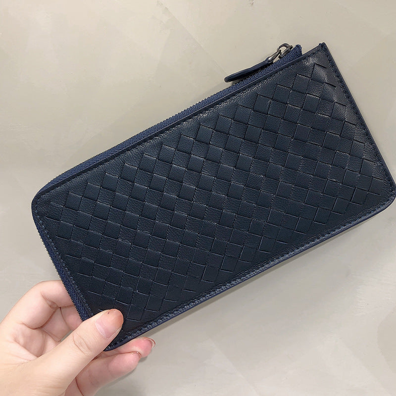 Classy Genuine Leather Lamb Certificate Long Purses