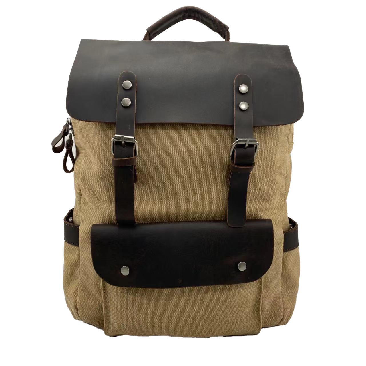 Pepper Salt Canvas Retro Textured Computer Backpacks