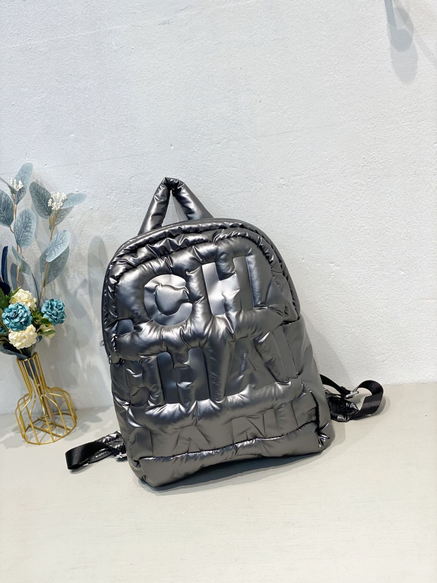 Women's Fashion Large Capacity Pressed Words Lazy Space Backpacks