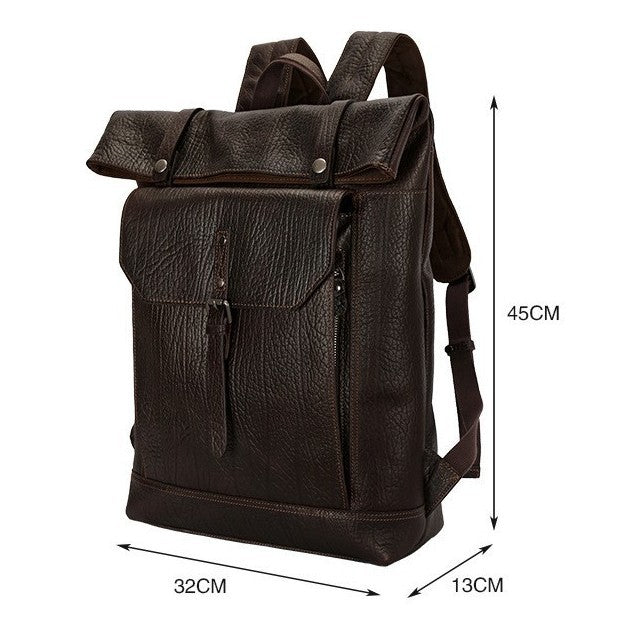 Men's First Layer Cowhide Business High-grade Large Backpacks