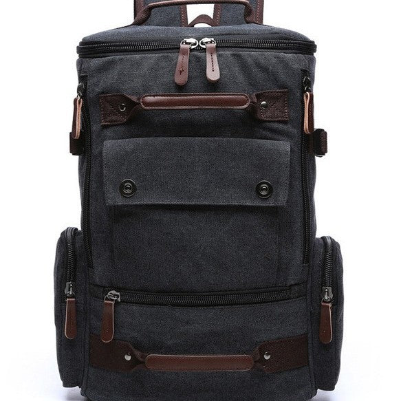 Men's Korean Style Fashion Canvas Large Capacity Backpacks