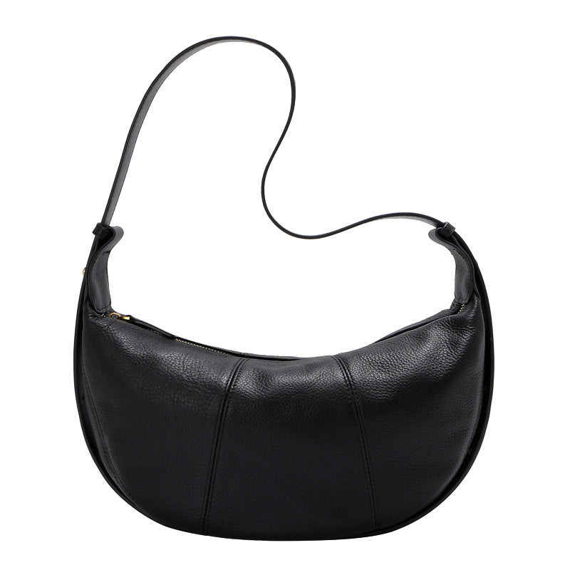 Cowhide Croissant Dumpling Niche Genuine Leather Crossbody Bags