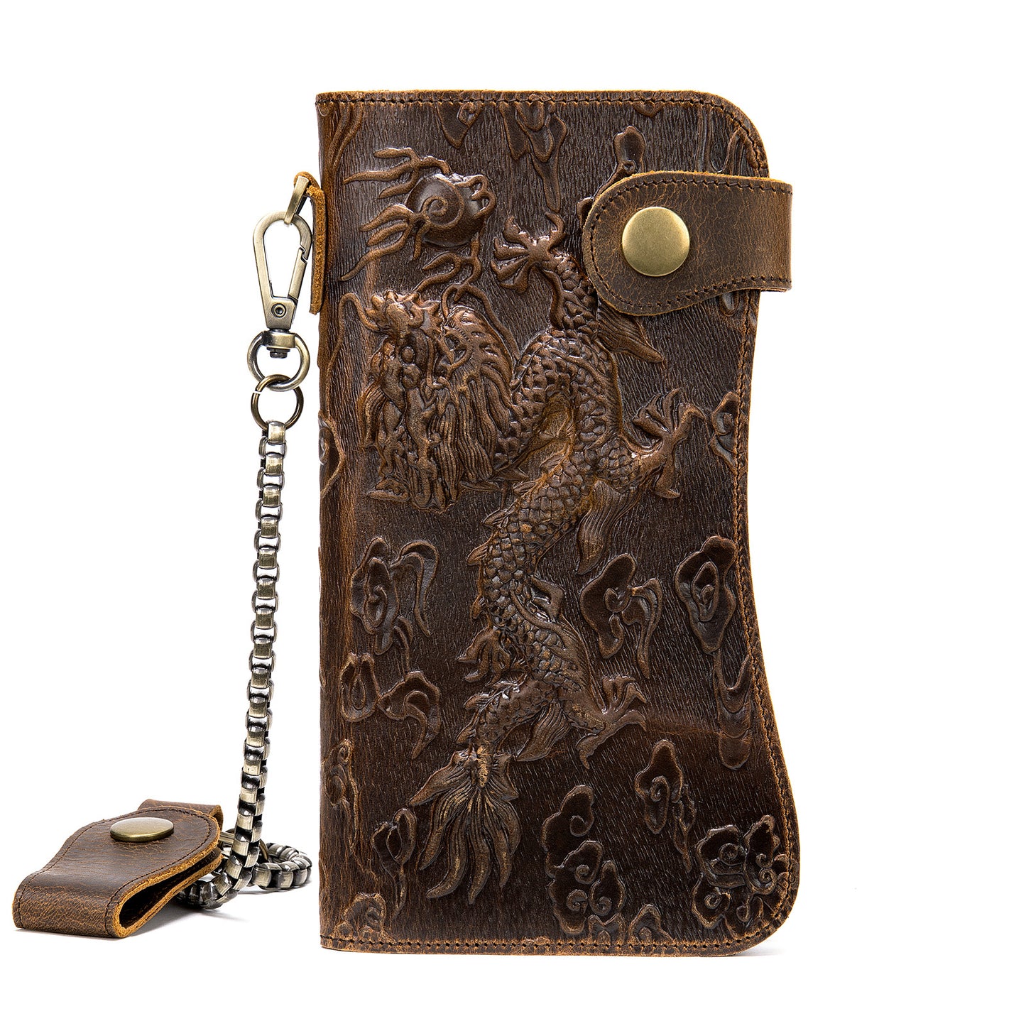 Men's Horse Leather Long Vintage Genuine Iron Men's Wallets