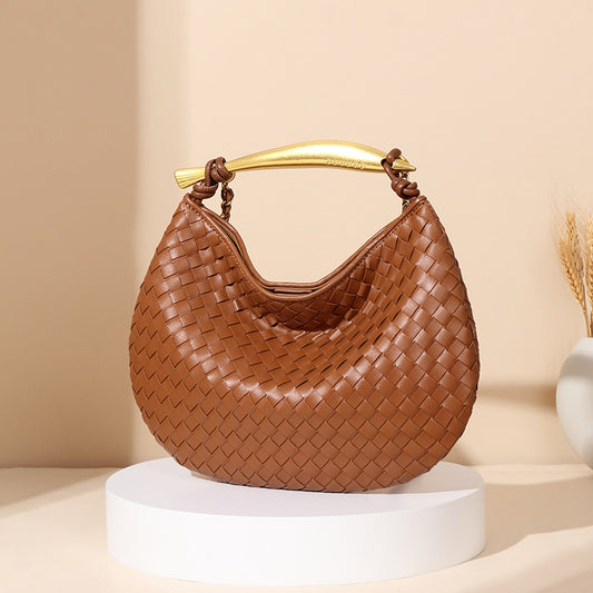 Women's Woven Textured High Retro Trendy Fashion Handbags