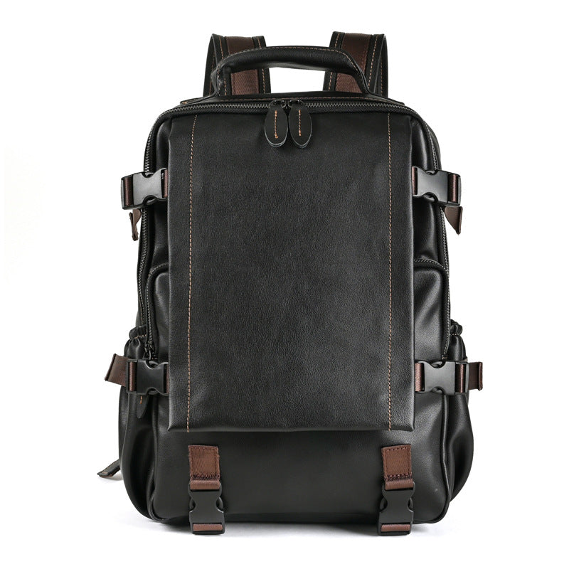 Leather First Layer Cowhide Inch Computer Backpacks