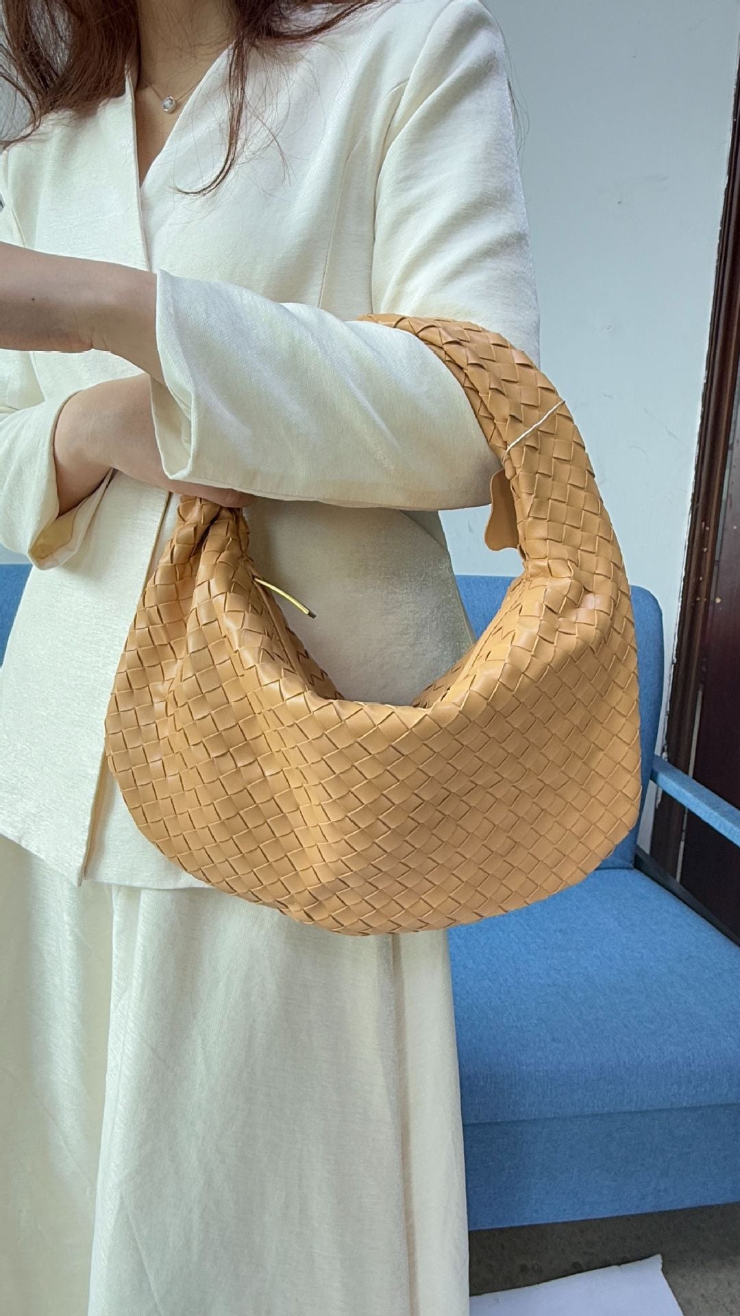Women's Denim Woven Hand Holding One Underarm Handbags