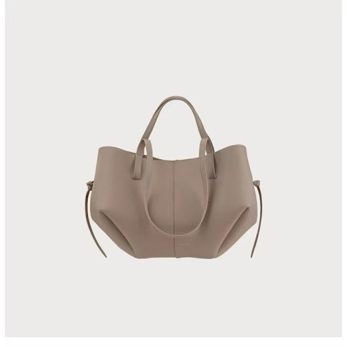 Barrel Litchi Grain Cowhide Wings Style Bags