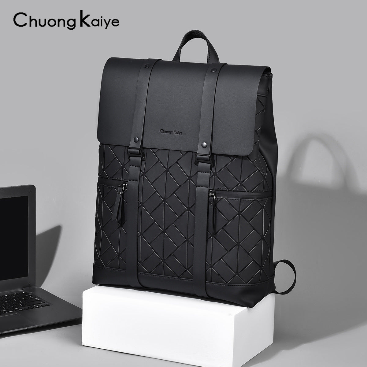 Men's Rhombus Large Capacity Waterproof Commuter Computer Backpacks