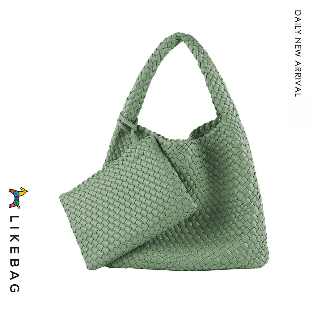 Business Commute Large Capacity Hand-woven Female Shoulder Bags