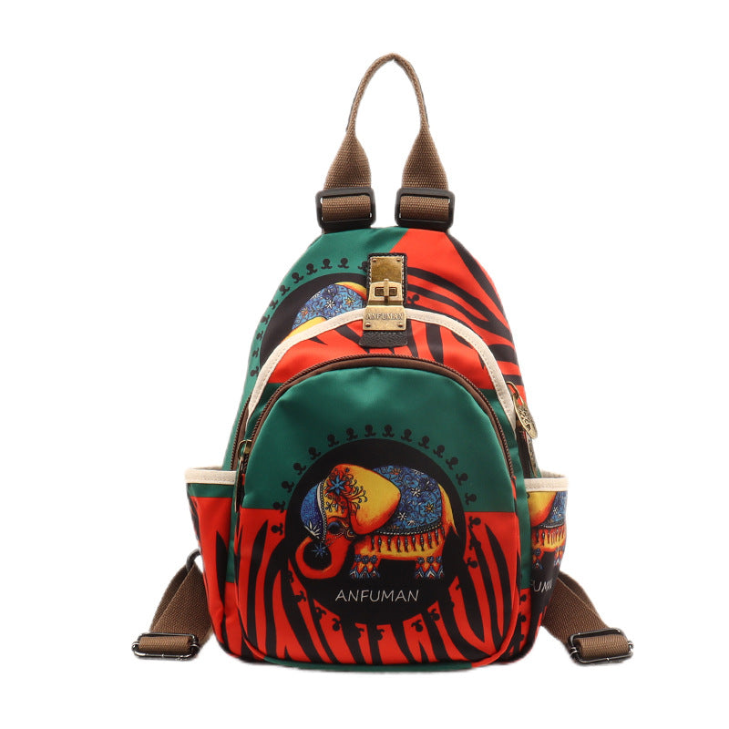Women's Ethnic Style Oxford Cloth Large Capacity Backpacks