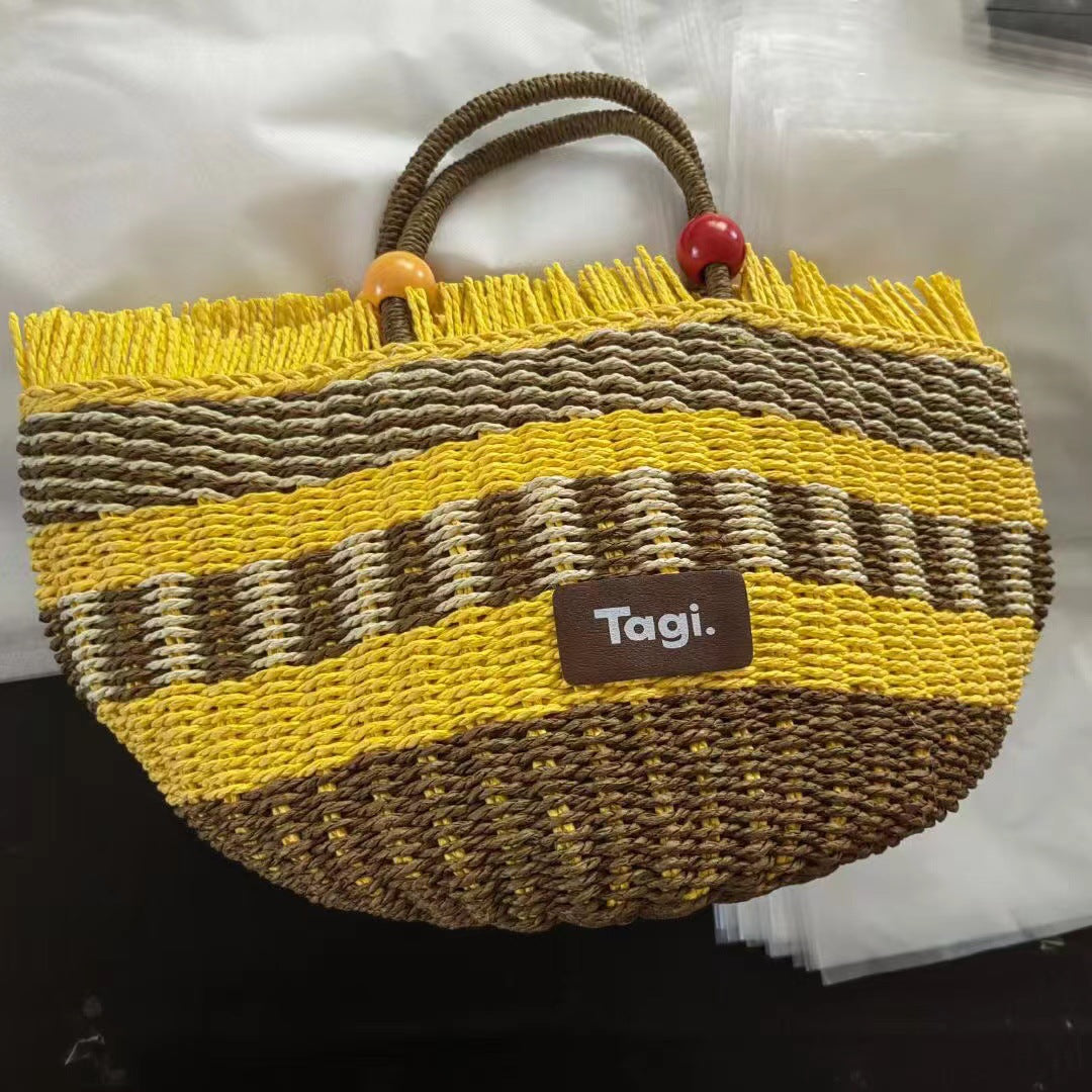 Fruit Woven Portable Picnic Vegetable Basket Handbags