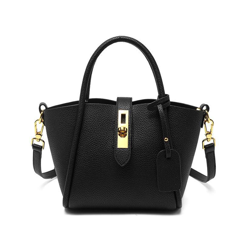 Women's Strict Selection Summer Genuine Leather Portable Bucket Bags