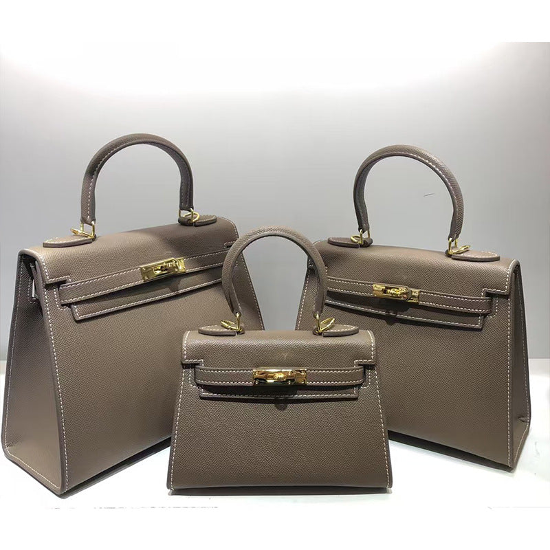 Women's Palm Print Second Generation Kelly Cowhide Handbags