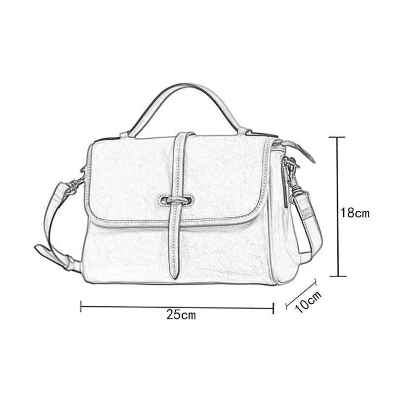 Women's Handmade First Layer Cowhide Vintage Soft Handbags