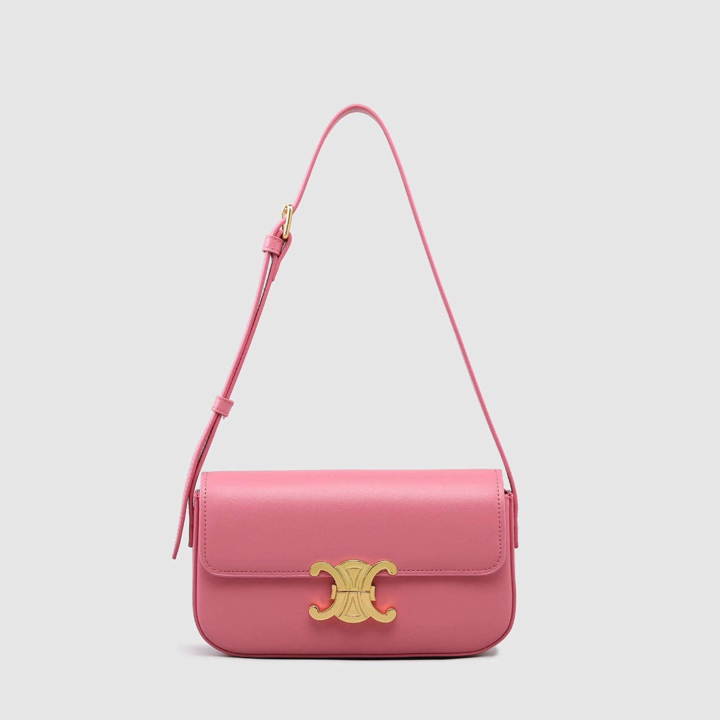 Women's Genuine Leather Arc Baguette Retro Classic Armpit Bags