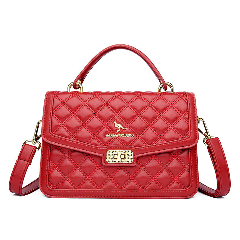 Women's Creative Rhombic Fashion Design Pin Shoulder Bags