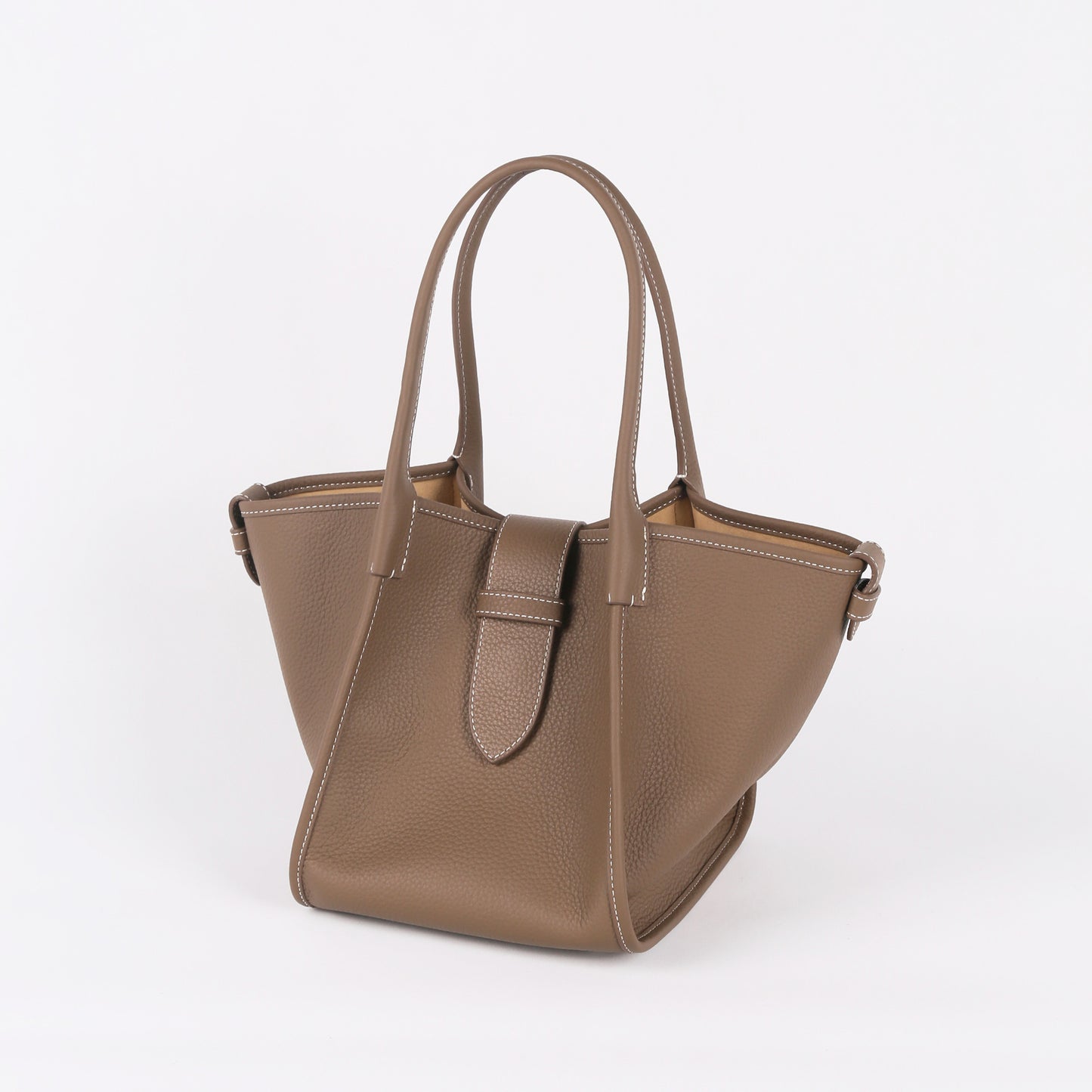 Women's First Layer Cowhide Portable Trapeze Handbags