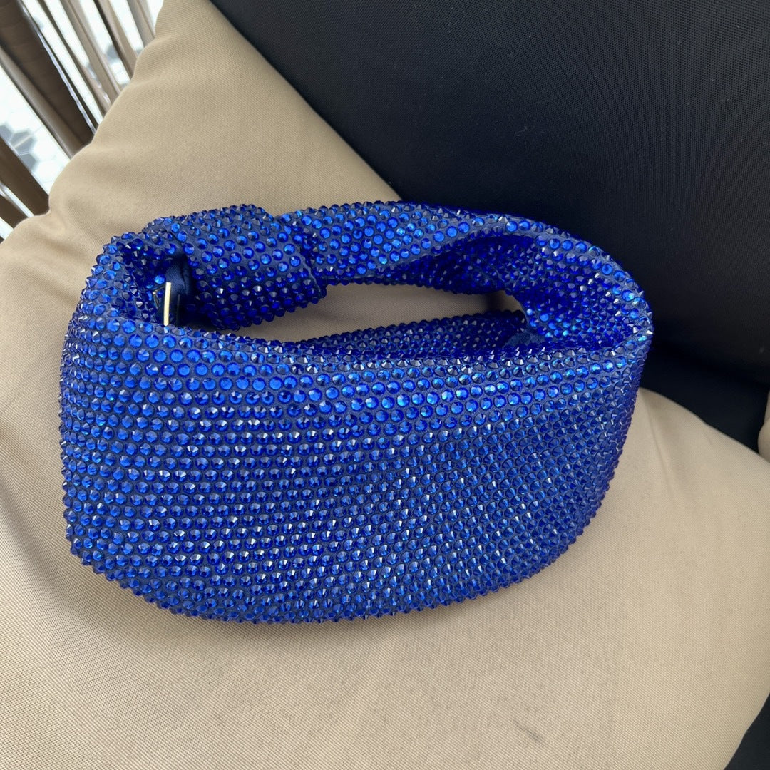Women's Knotted Crystal Stylish Good Texture Portable Handbags