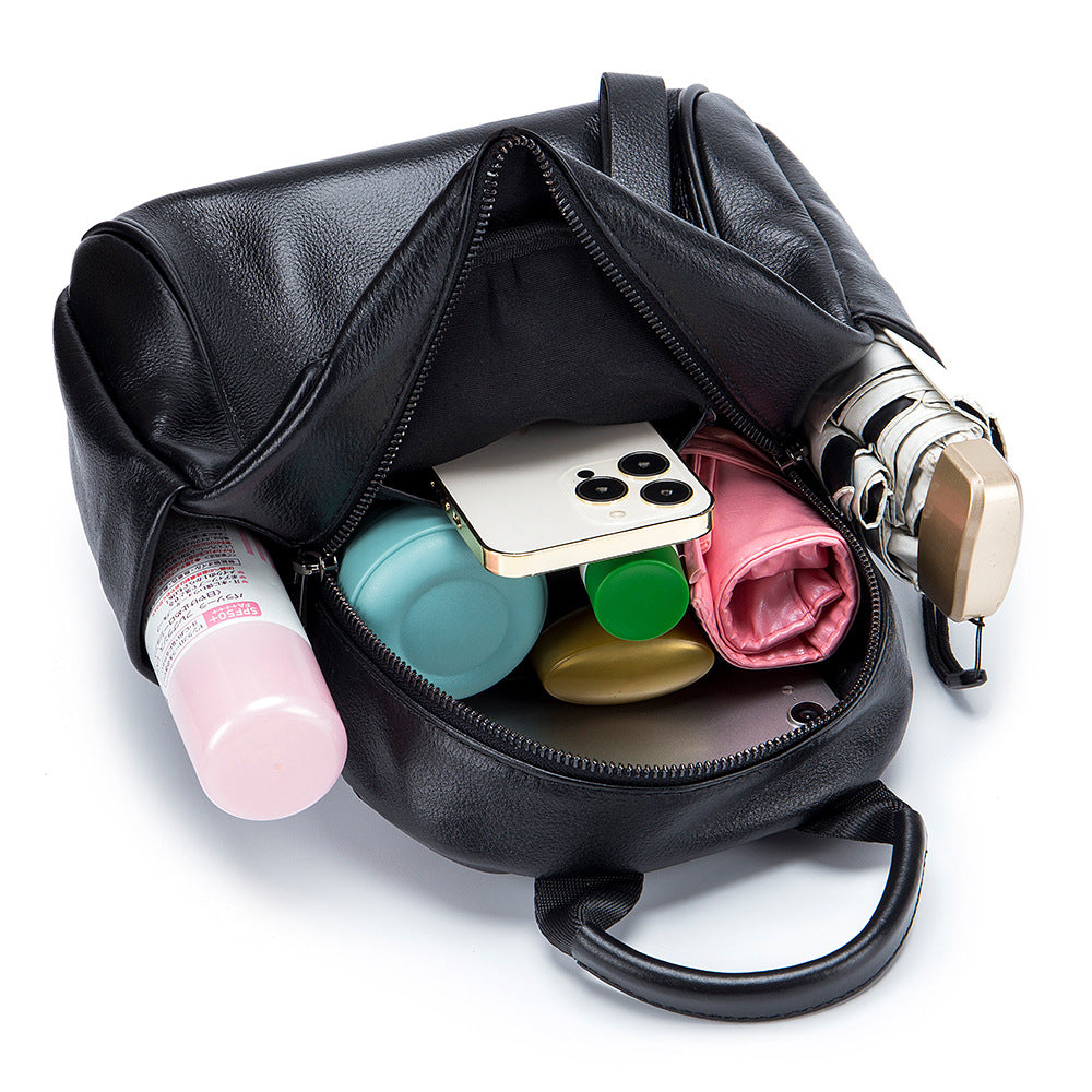 Women's Genuine Leather Trendy Large Capacity Soft Backpacks