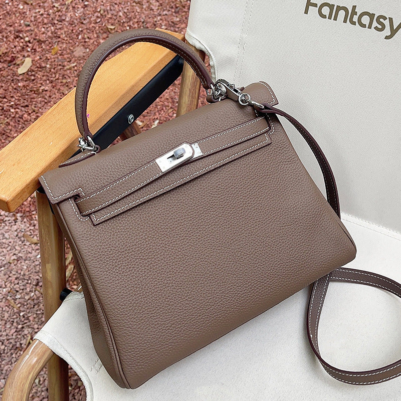 Gold Sier Second Generation Kelly Genuine Leather Fashion High-grade Handbags