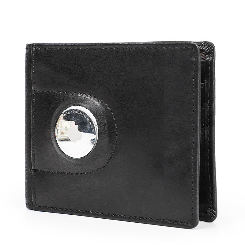 Men's Comfortable Black Angel Swiping Horizontal Men's Wallets