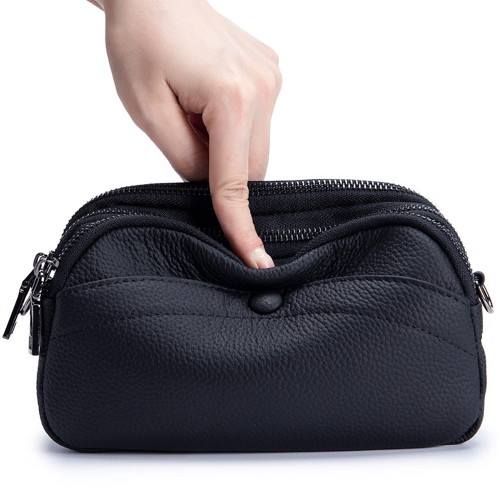 Women's Genuine Leather Fashion Mother Mobile Mini Simple Crossbody Bags