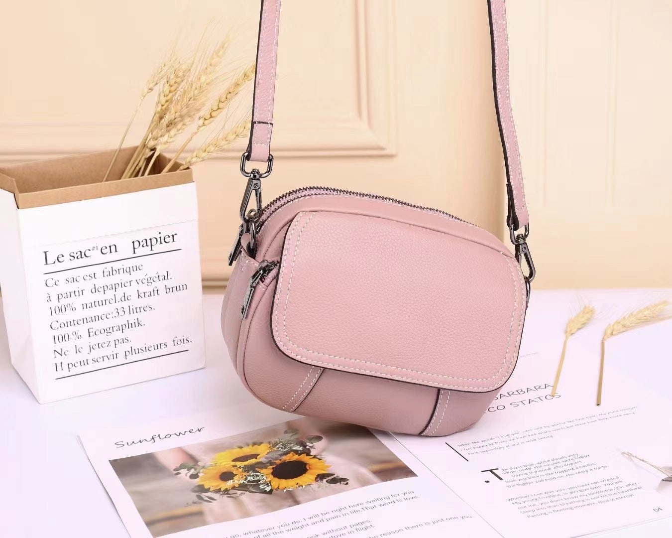 Women's Genuine Leather Korean Top Layer Cowhide Shoulder Bags