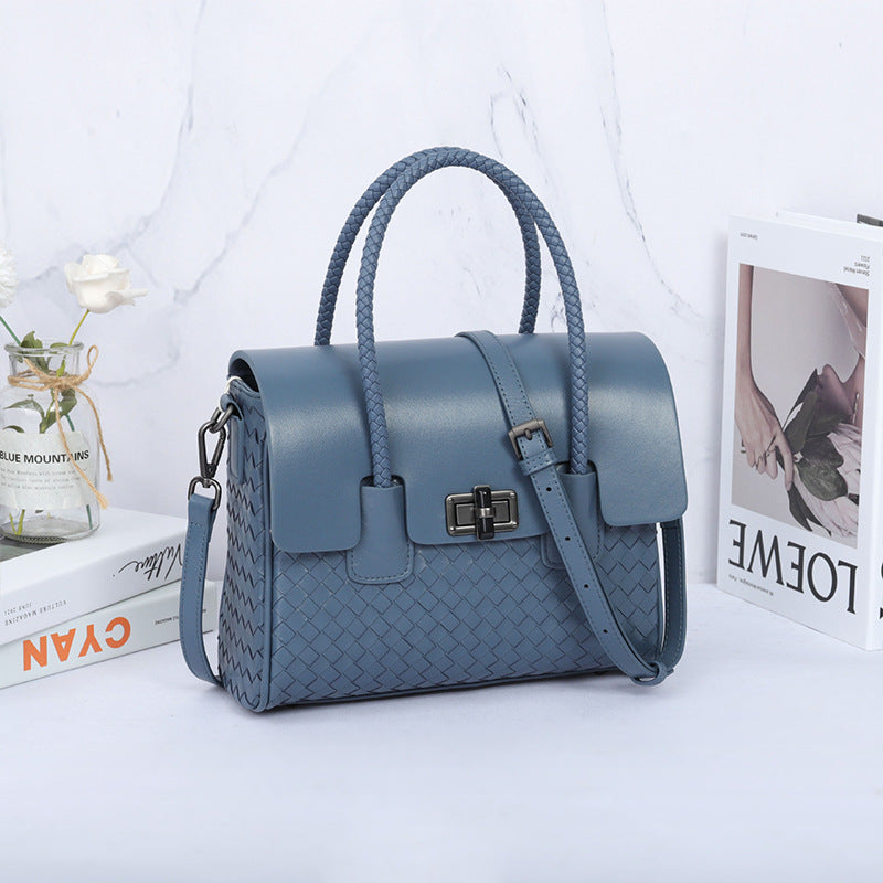 Women's Business Sheepskin Fashion Leather Large Capacity Shoulder Bags