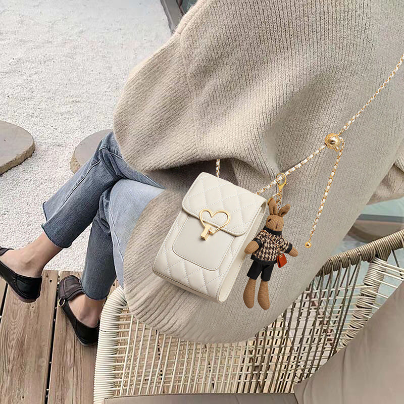Women's Mobile Genuine Leather High-grade Mini Chain Crossbody Bags
