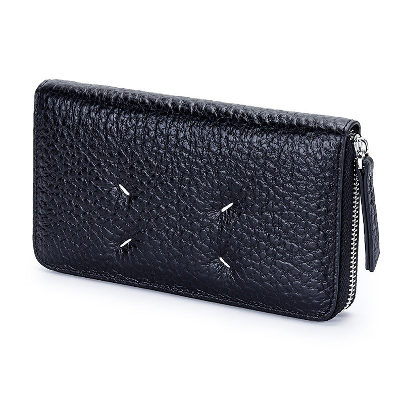 Women's Cowhide Fashion Elephant Pattern Hand Holding Ladies Wallets