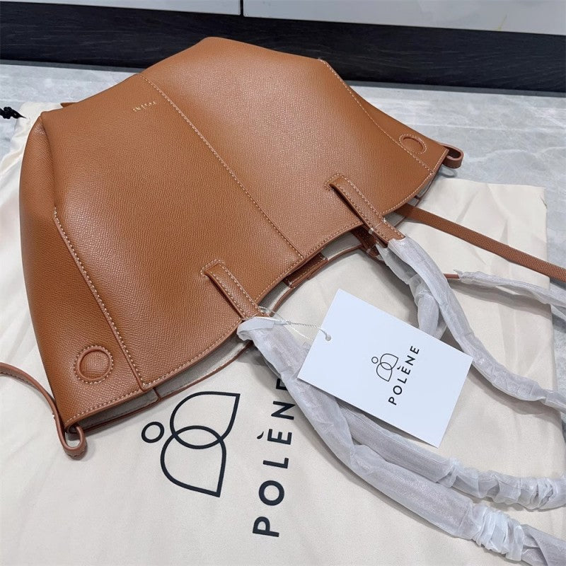Wings Style Lychee Pattern Cowhide Large Shoulder Bags