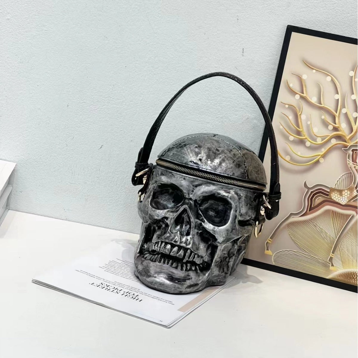 Fashion Slouchy Skull Funny Halloween Style Handbags