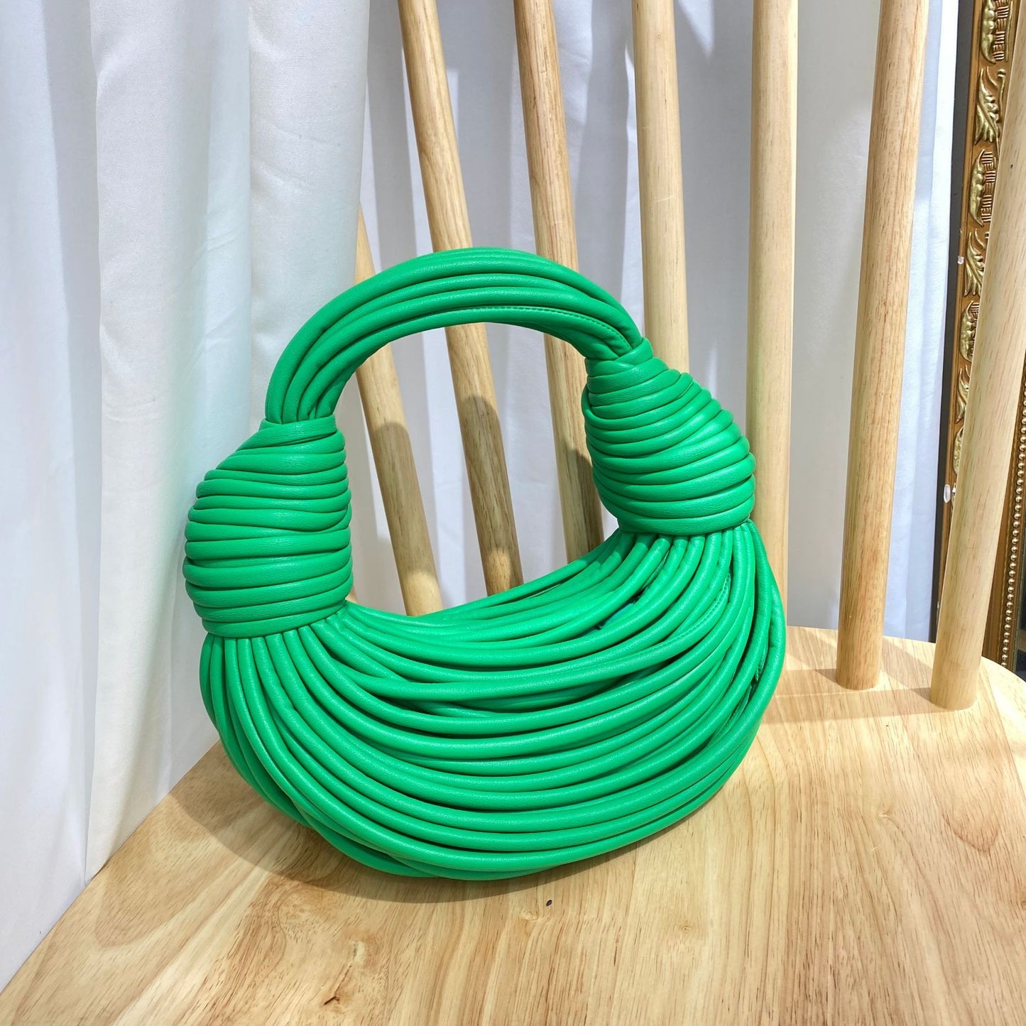 Hand-woven Bends Hitches Design Knotted Pulled Handbags