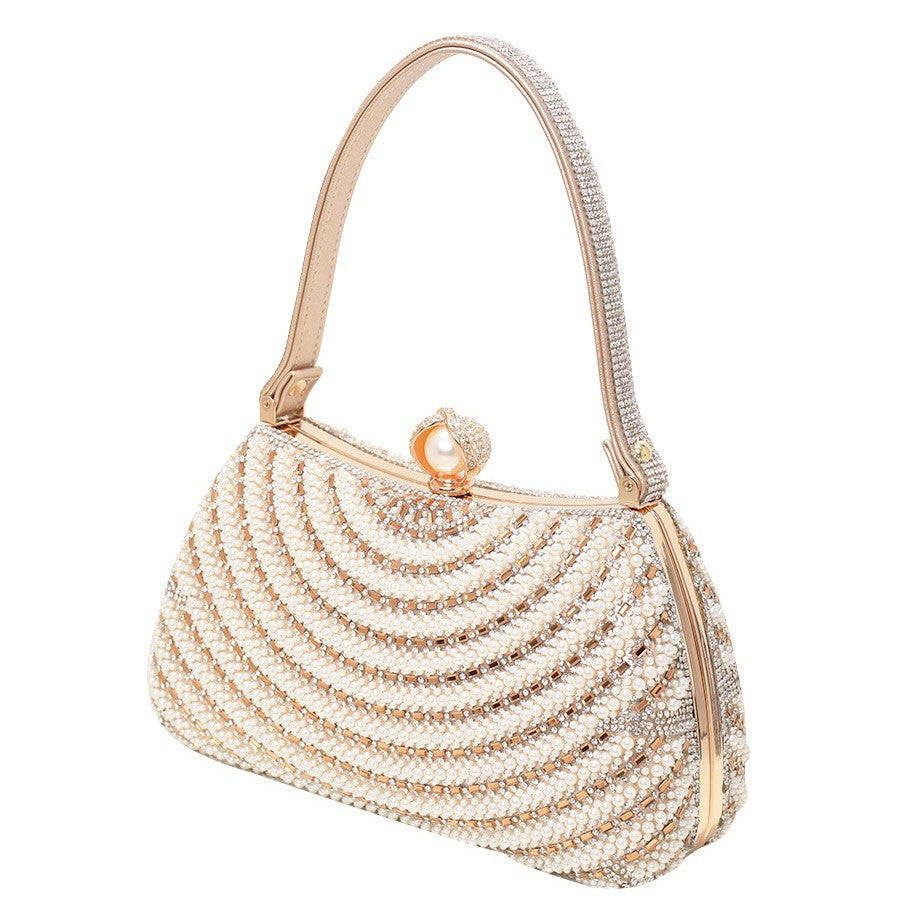 Women's Retro Beautiful Pearl Diamond Fashion Banquet Evening Bags