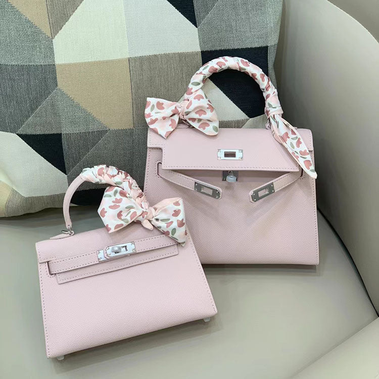 Women's Print Cowhide Kelly Dream Pink Purple Shoulder Bags