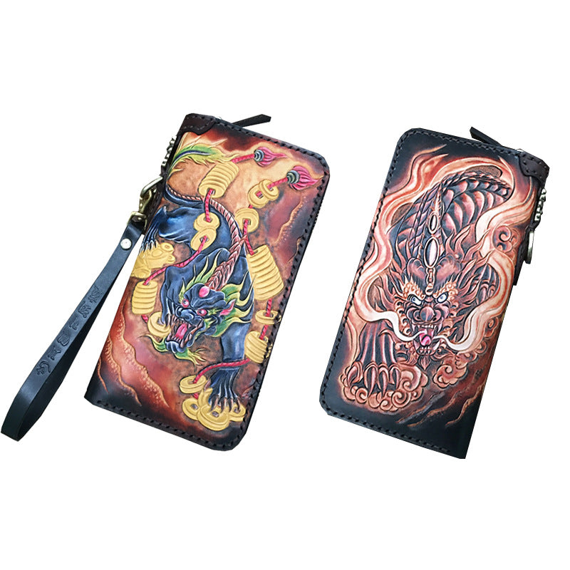 Men's Leather Handmade Female First Layer Cowhide Men's Wallets