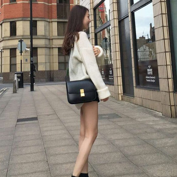 Women's Early Spring Cowhide Genuine Leather Stewardess Shoulder Bags