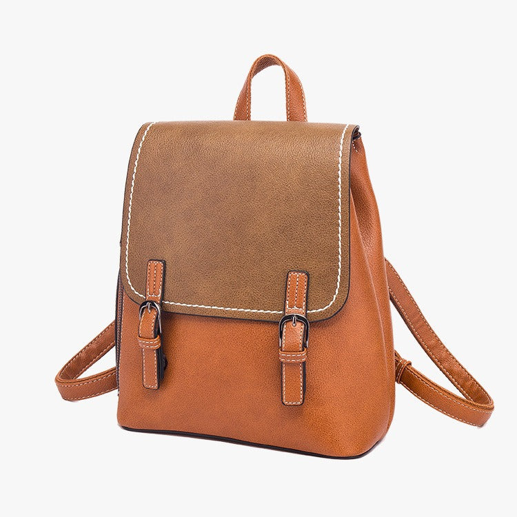 Women's Fashionable Large Capacity Simple Retro Backpacks