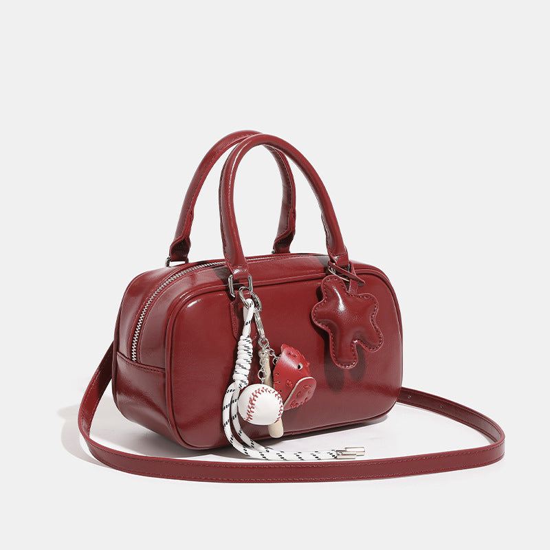 Niche Beta Bowling Female Vintage Boston Handbags