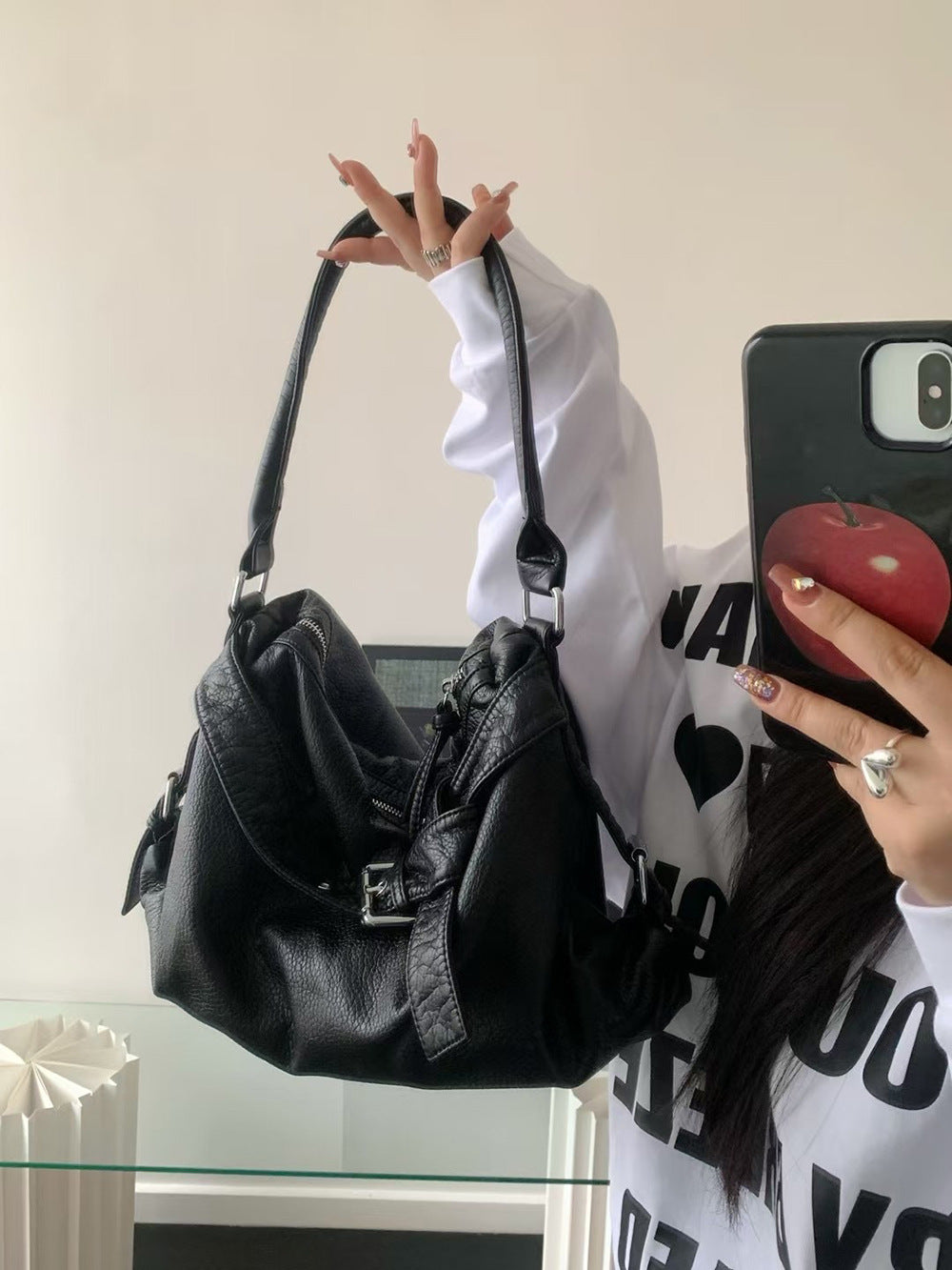 High-grade Large Capacity Motorcycle Female Trendy Crossbody Bags