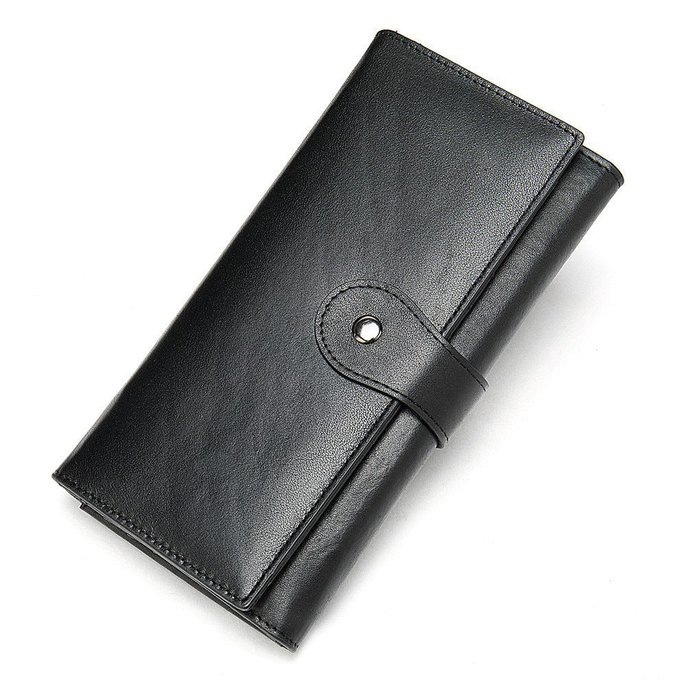 Genuine Leather Female Multiple Slots Antimagnetic Fashion Ladies Wallets
