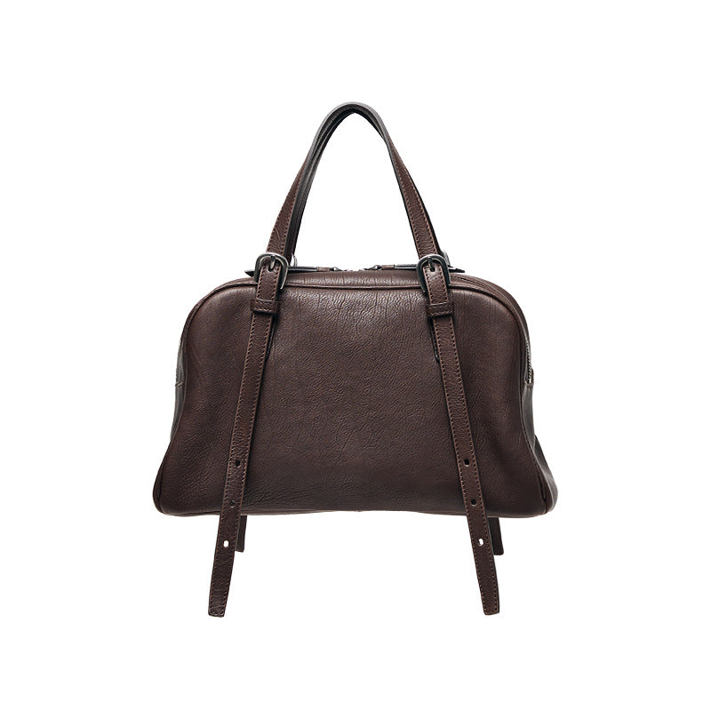 Women's Vegetable Tanning Leather Bowling Advanced Retro Shoulder Bags