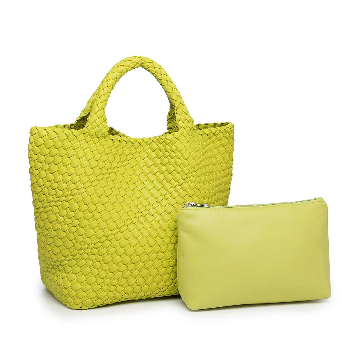 Women's Large Capacity Woven Fashion Double Wrist Shoulder Bags