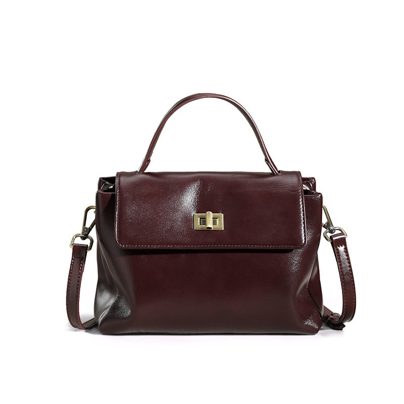 Women's Layer Cowhide Genuine Leather High Sense Shoulder Bags