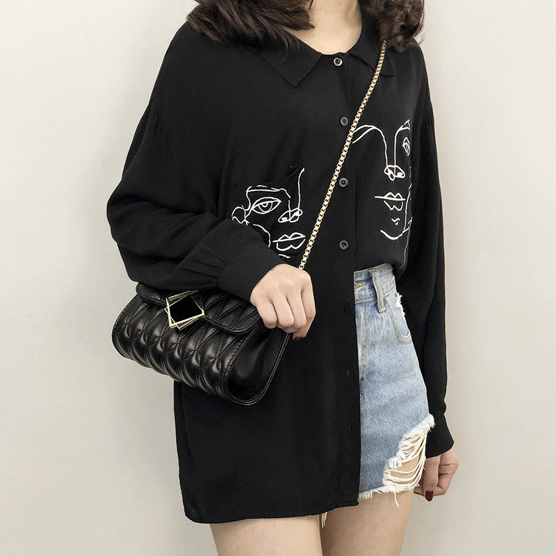 Women's High-grade Western Style Fashion Popular Chain Handbags