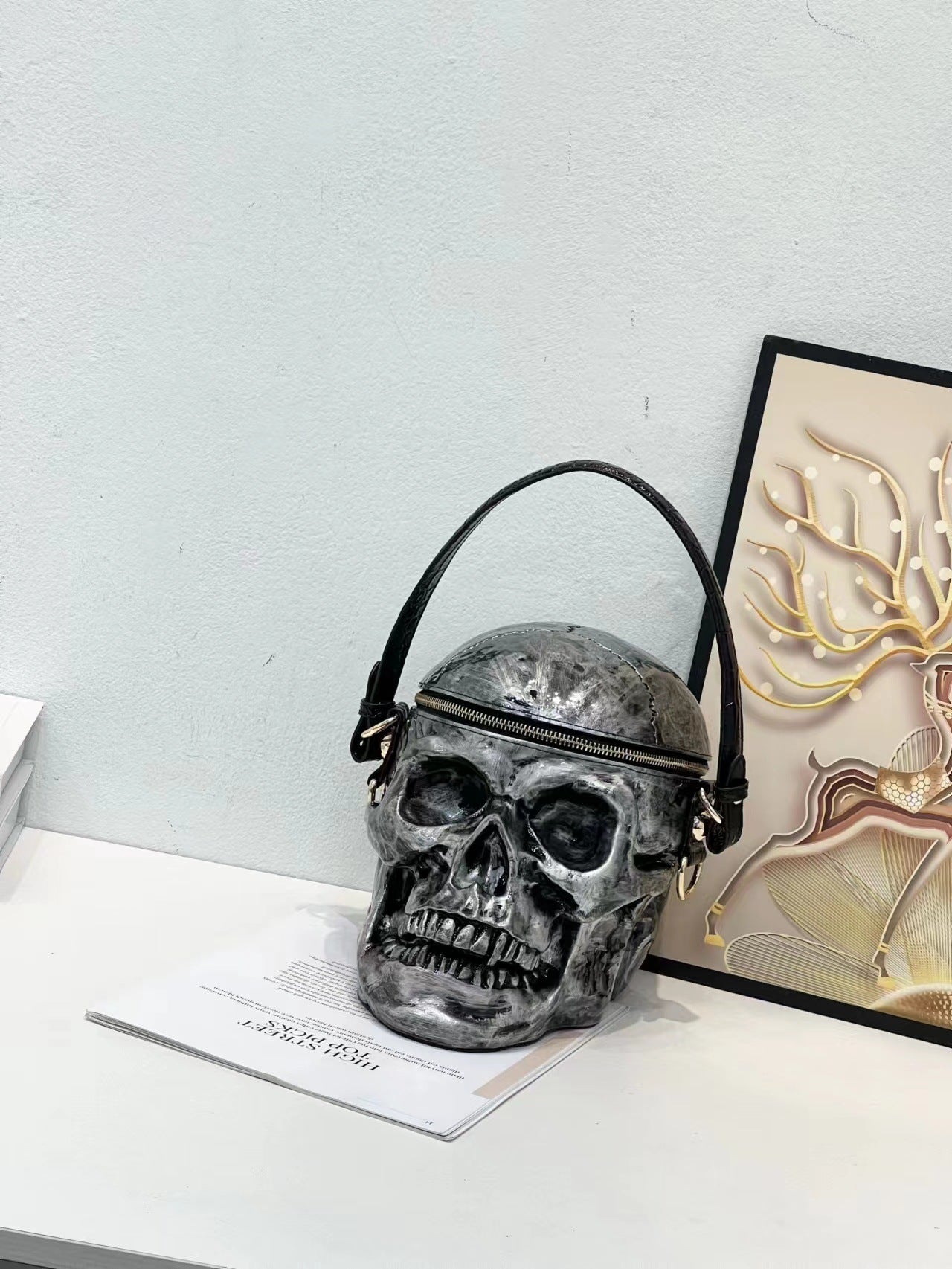 Fashion Slouchy Skull Funny Halloween Style Handbags