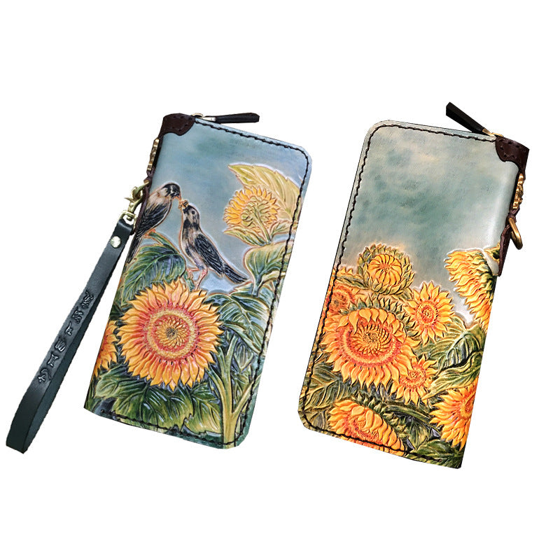 Men's Leather Handmade Female First Layer Cowhide Men's Wallets