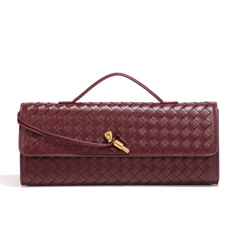 Women's High-grade Woven Baguette Fashionable Exquisite Horizontal Hand Handbags