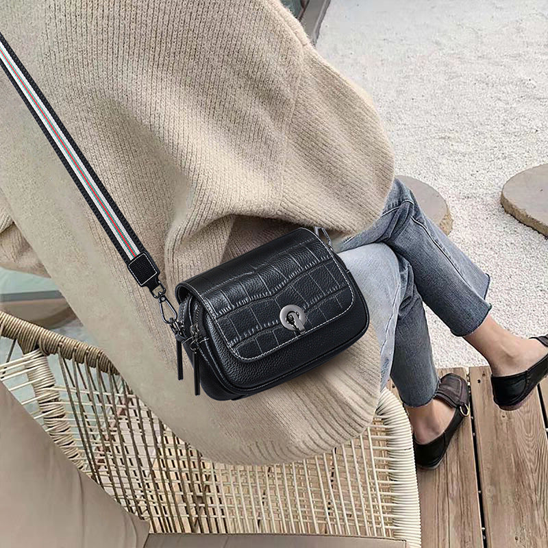 Women's Genuine Leather Summer Fashion Broadband Fish Crossbody Bags